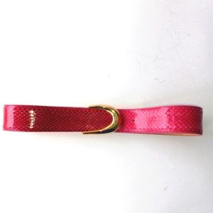 SOLD Vintage Pink Snakeskin Belt